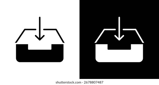 Posteingangssymbole Glyphe, Vektorsymbol. Vektorgrafik eps 10