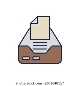 Inbox icons isolated on White Background. Flat style design