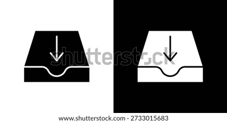 Inbox icons symbol for web and mobile filled vector isolated