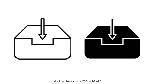 Inbox icons. thin line vector icons