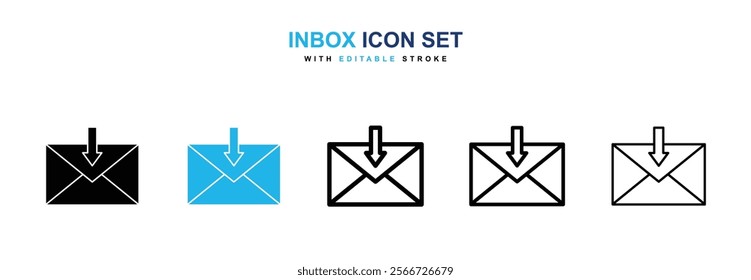 Inbox icons vector collection pack.