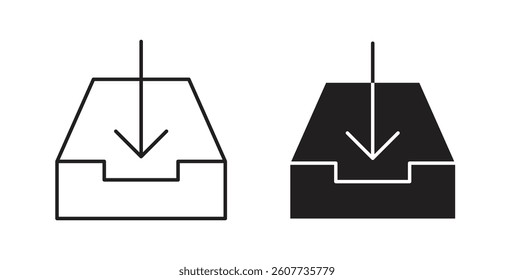 Inbox icons vectors graphic designs