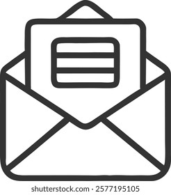 Inbox Illustration Icon Depicting Communication and Organization, Perfect for Office Concepts