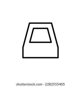 Inbox Isolated Line Symbol. Editable stroke. It can be used for websites, stores, banners, fliers.