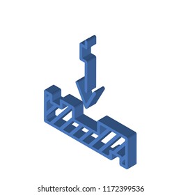 Inbox isometric left top view 3D icon