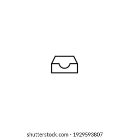 inbox  line art vector icon