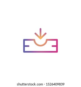 Inbox  - Line Vector Icon