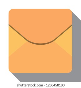 inbox mail icon. message symbol. flat design vector