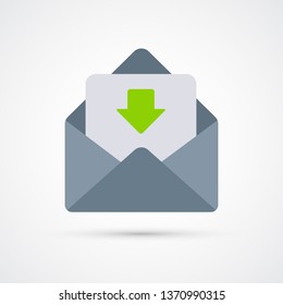 Inbox mail icon trendy color social. Vector eps 10