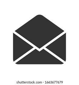 Inbox mail icon, vector graphics