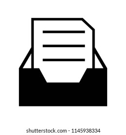Inbox with mail icon vector icon. Simple element illustration. Inbox with mail symbol design. Can be used for web and mobile.