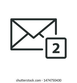 inbox mail - minimal line web icon. simple vector illustration. concept for infographic, website or app.