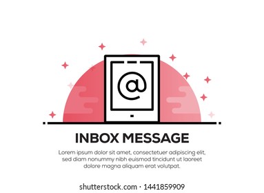 INBOX MESSAGE AND ILLUSTRATION ICON CONCEPT