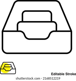 Inbox Message Vector Line Icon