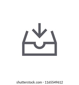 Inbox Modern Simple Outline Vector Icon