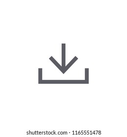Inbox Modern Simple Outline Vector Icon