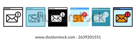 Inbox multi style, mini illustration icon. use for modern concept, print, UI, UX kit, web and app development. Vector related to account management, ecommerce, banking and finance.

