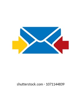 Inbox Outbox Message Icon Design Stock Vector (Royalty Free) 1071144839 ...