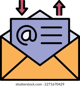 inbox outbox sign, Catch All Emails Concept, Email Exchange Stock illustration, Send and receive message vector icon design, Cloud computing and Internet hosting services Symbol,