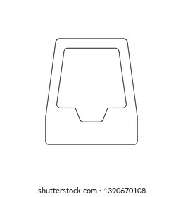 inbox outline icon. Signs and symbols can be used for web, logo, mobile app, UI, UX