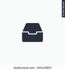 Inbox, hochwertiges Flachsymbol. Vektorlogo-Konzept für Web-Grafiken, EPS10