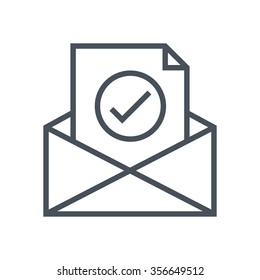 Inbox, receive mail icon suitable for info graphics, websites and print media and  interfaces. Line vector icon.