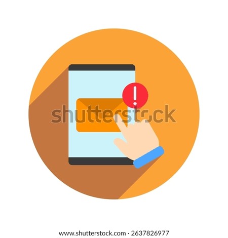Inbox rounded flat color, mini illustration icon. use for modern concept, print, UI, UX kit, web and app development. Vector related to account management, ecommerce, banking and finance.