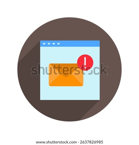 Inbox rounded flat color, mini illustration icon. use for modern concept, print, UI, UX kit, web and app development. Vector related to account management, ecommerce, banking and finance.