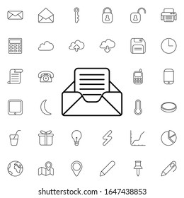 Inbox sign icon. Universal set of web for website design and development, app development
