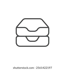 Inbox stacks icon Vector logo set flat