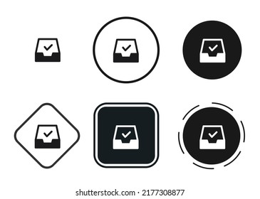 Icon-Set für den Erfolg im Posteingang. Icon-Vektorgrafik der Website. für Computer und mobile