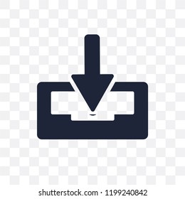 Inbox transparent icon. Inbox symbol design from Web navigation collection. Simple element vector illustration on transparent background.