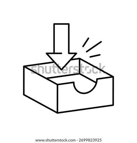 Inbox Tray icon clean and modern vector illustration