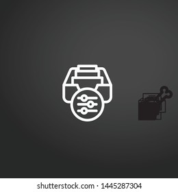 Inbox vector icon. Inbox concept stroke symbol design. Thin graphic elements vector illustration, outline pattern for your web site design, logo, UI. EPS 10.
