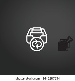 Inbox vector icon. Inbox concept stroke symbol design. Thin graphic elements vector illustration, outline pattern for your web site design, logo, UI. EPS 10.