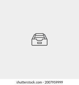 Inbox vector icon illustration sign