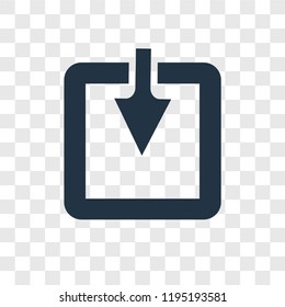 Inbox vector icon isolated on transparent background, Inbox transparency logo concept