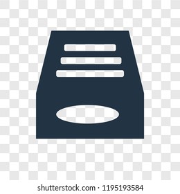 Inbox vector icon isolated on transparent background, Inbox transparency logo concept