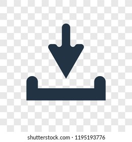 Inbox vector icon isolated on transparent background, Inbox transparency logo concept