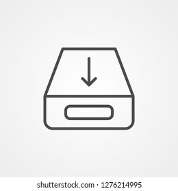 inbox vector icon sign symbol