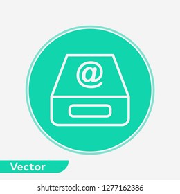 inbox vector icon sign symbol
