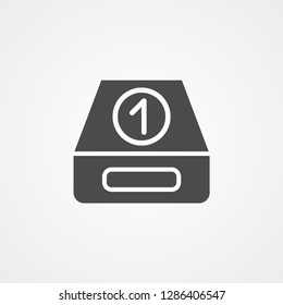 Inbox vector icon sign symbol