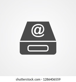Inbox vector icon sign symbol