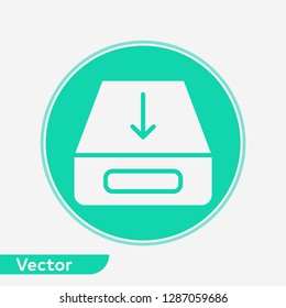Inbox vector icon sign symbol