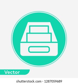 Inbox vector icon sign symbol