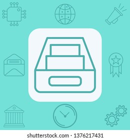 Inbox vector icon sign symbol