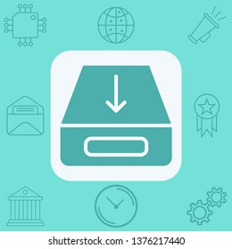 Inbox vector icon sign symbol