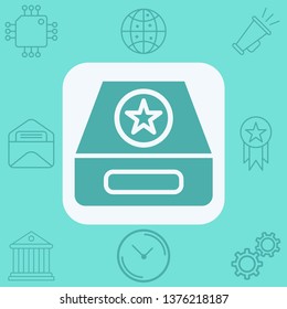 Inbox vector icon sign symbol