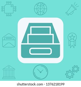 Inbox vector icon sign symbol