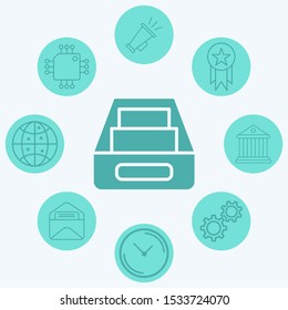 Inbox vector icon sign symbol